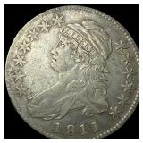 1811 Silver Capped Bust Half Dollar ABOUT  UNCIRC