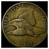 1858 Copper-Nickel Flying Eagle Cent NEARLY UNCIRC