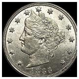 1883 Liberty Head Nickel w/Cents UNCIRCULATED