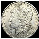 1892 Silver Morgan Dollar CLOSELY  UNCIRCULATED