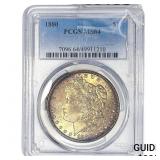 1880 Morgan Silver Dollar PCGS MS64