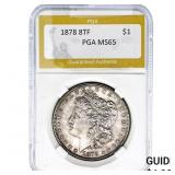 1878 8TF Morgan Silver Dollar PGA MS65