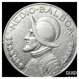 1930 Panama Silver 1/2 Balboa