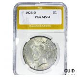 1926-D Silver Peace Dollar PGA MS64