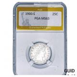 1900-S Barber Quarter PGA MS63