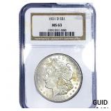 1921-D Morgan Silver Dollar NGC MS63