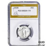 1928 Standing Liberty Quarter PGA MS64+ FH