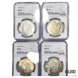 [4 Coins] 1921-S Morgan Silver Dollar NGC MS63