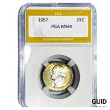 1957 Washington Silver Quarter PGA MS65
