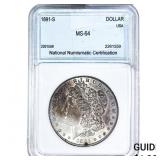 1891-S Morgan Silver Dollar NNC MS64