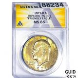 1971-D Eisenhower Dollar ANACS MS65 "Friendly Eag