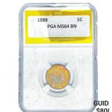 1888 Indian Head Cent PGA MS64 BN