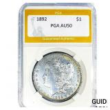 1892 Morgan Silver Dollar PGA AU50