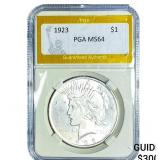 1923 Silver Peace Dollar PGA MS64