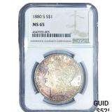 1880-S Morgan Silver Dollar NGC MS65