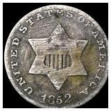 1852 Silver Three-Cent Piece NICELY CIRCULATED