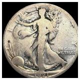 1921-S Silver Walking Liberty Half Dollar NICELY C