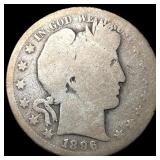 1896-S Silver Barber Half Dollar NICELY CIRCULATED