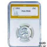 1952 Washington Silver Quarter PGA PR68