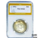 1952 Franklin Half Dollar PGA MS66