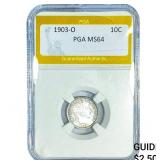 1903-O Barber Dime PGA MS64
