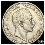 1908-A Germany Silver 2 Mark
