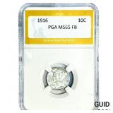 1916 Mercury Silver Dime PGA MS65 FB