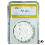 1923-D Silver Peace Dollar PGA MS63