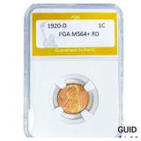 1920-D Wheat Cent PGA MS64+ RD