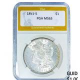 1891-S Morgan Silver Dollar PGA MS63