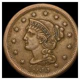 1855 Braided Hair Large Cent CLOSELY UNCIRCULATED