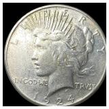 1924-S Silver Peace Dollar CLOSELY UNCIRCULATED