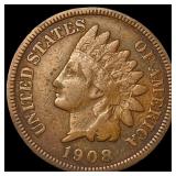 1908-S Indian Head Cent ABOUT UNCIRCULATED