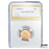1938-D Wheat Cent PGA MS67 RD