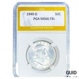 1949-D Franklin Half Dollar PGA MS66 FBL