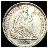 1868-S Seated Liberty Half Dime CLOSELY  UNCIRCUL