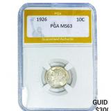 1926 Mercury Silver Dime PGA MS63