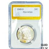 1949-D Franklin Half Dollar PGA MS66