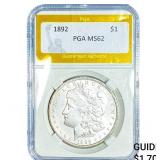 1892 Morgan Silver Dollar PGA MS62