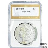 1878 8TF Morgan Silver Dollar PGA XF40