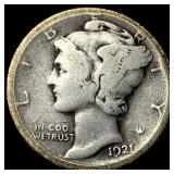 1921-D Silver Mercury Dime NICELY CIRCULATED