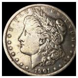 1901 Morgan Silver Dollar NEARLY UNCIRCULATED