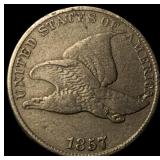 1857 Flying Eagle Cent NEARLY UNCIRCULATED