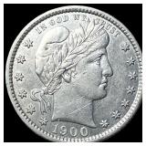 1900-S Silver Barber Quarter CHOICE AU
