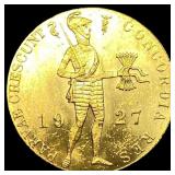 Netherlands 1927 Gold 10 Gulden UNCIRCULATED