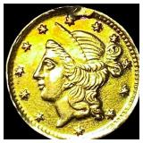 1856 California Gold 1/2 Dollar Token HIGH GRADE