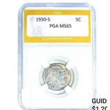 1930-S Buffalo Nickel PGA MS65