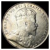 1907 Canada Silver 50 Cents CLOSELY UNCIRCULATED