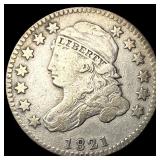 1821 Capped Bust Dime NEARLY UNCIRCULATED