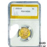 1935-D Buffalo Nickel PGA MS66